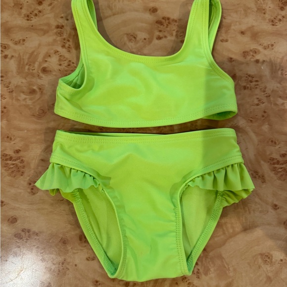Cat & Jack Neon Green Ruffle Bikini - Picture 1 of 2